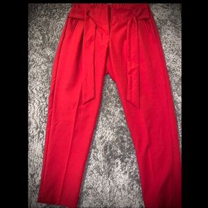 women’s red dress pants